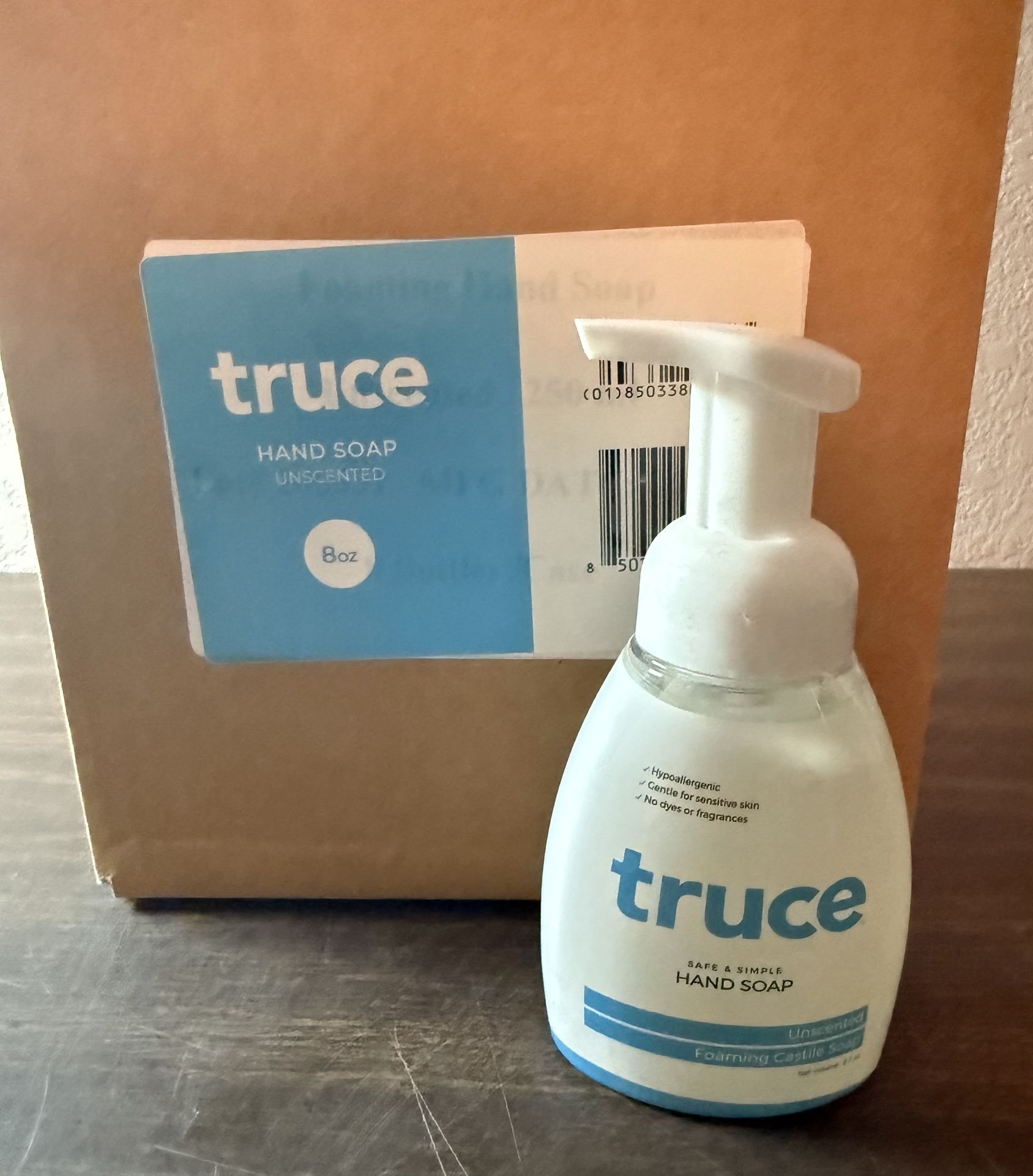 Factory Case (6) - TRUCE Foaming hand soap *Sold out on Amazon* Hypoallergenic, Fragrance-Free