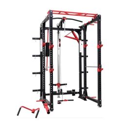 Warrior  Free Standing Folding Cable Pulley Power Rack/Cage 