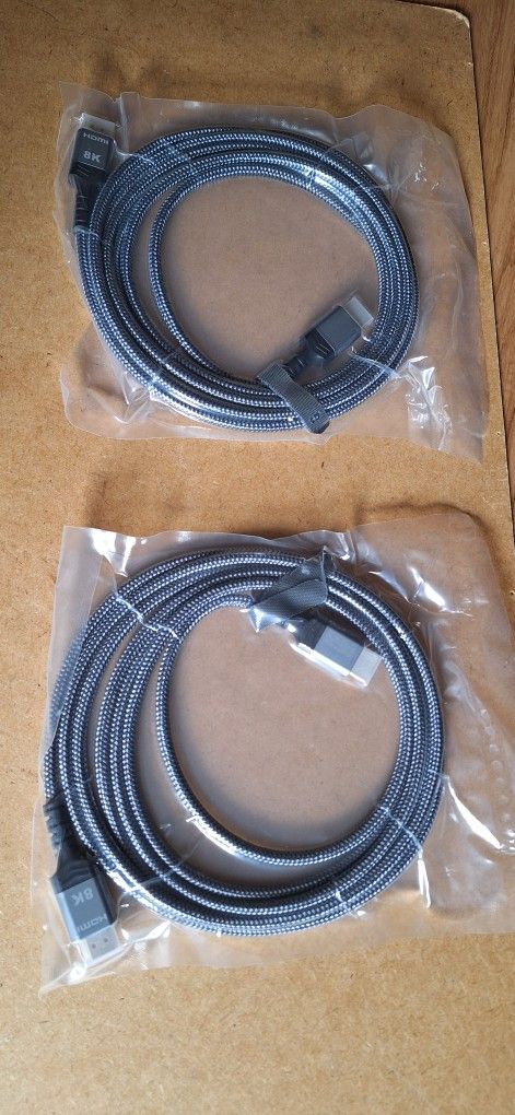 2 New 8K HDMi Cables
