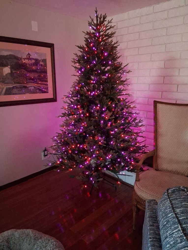 Prelit Christmas Tree (Home Depot) Variety Of Colors With Remote