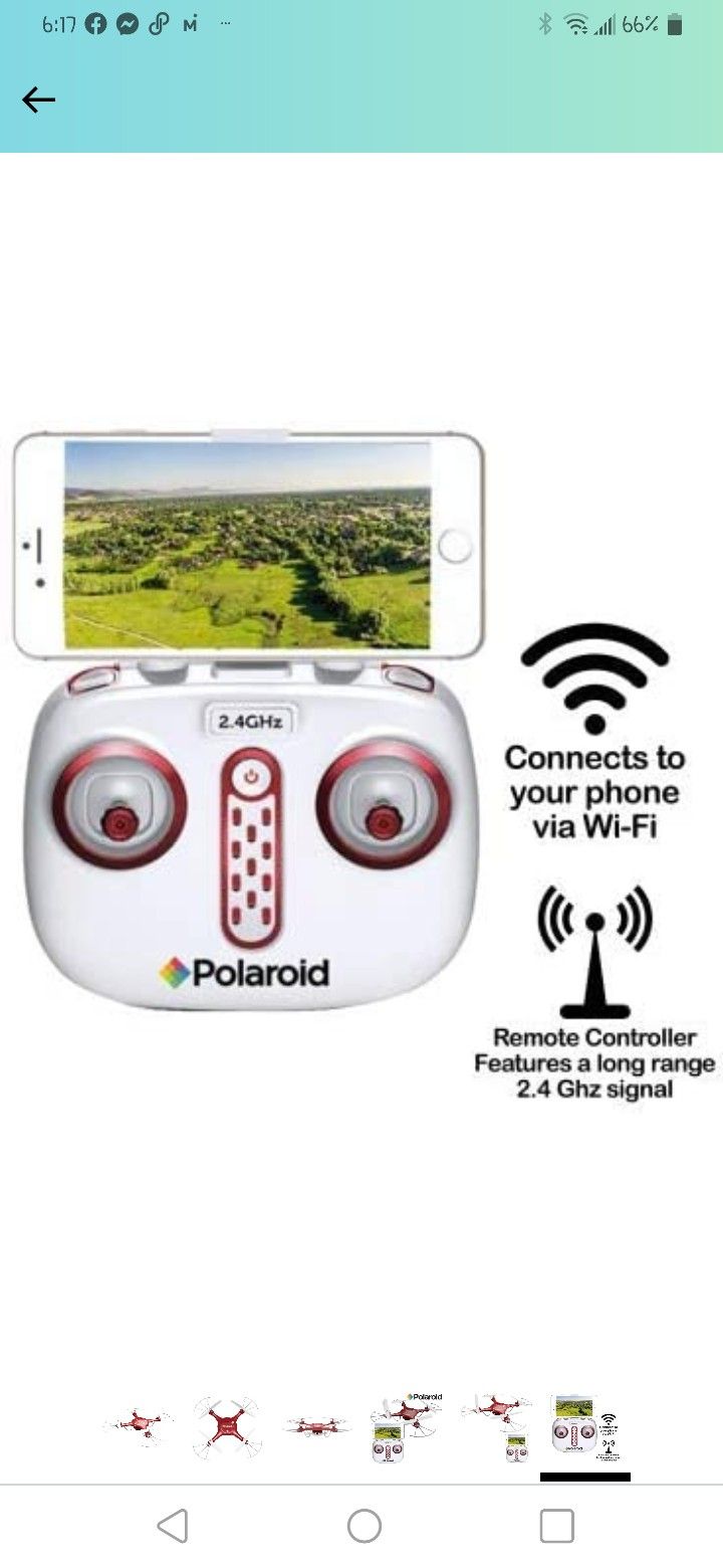 Polaroid PL2000 Quadcopter with 720p HD Wi-Fi Video (Red)