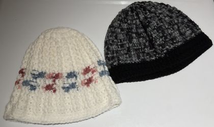 BRAND NEW, Handknitted crochet beanie hat, handmade - $19 ea. 