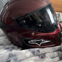 Ruby Red Carbon Ruroc Helmet