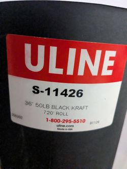 Uline 36" 50LB Black Kraft Paper Roll 720'