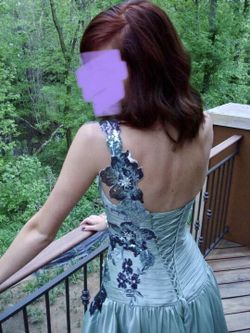 Jade Green Floor Length Formal Dress