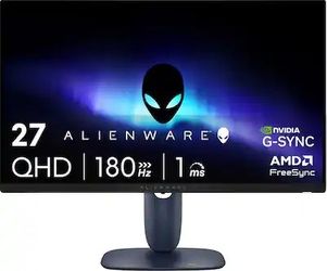 Alienware - AW2725DM 27" IPS LED QHD 180Hz 1ms FreeSync and G-Sync Compatible Gaming Monitor with HDR (HDMI, DisplayPort, USB) - Interstellar Indigo
