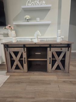 Sturdy Wood TV Stand