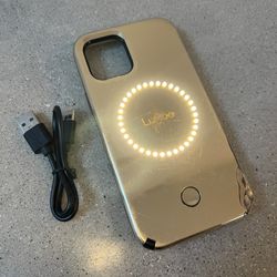 LuMee HALO by Case-Mate Light Up Selfie Case iPhone 12 + iPhone 12 Pro (5G) Gold