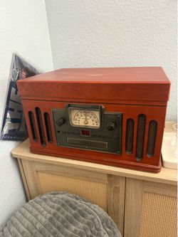 Crosley Vintage-Style Record Player & CD/Radio Entertainment Center