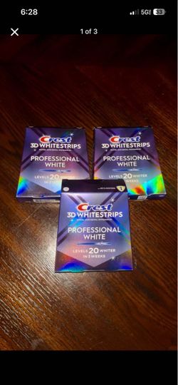 Crest 3D Whitestrips Professional White, Exp 2028 – 3 Boxes New, Factory sealed