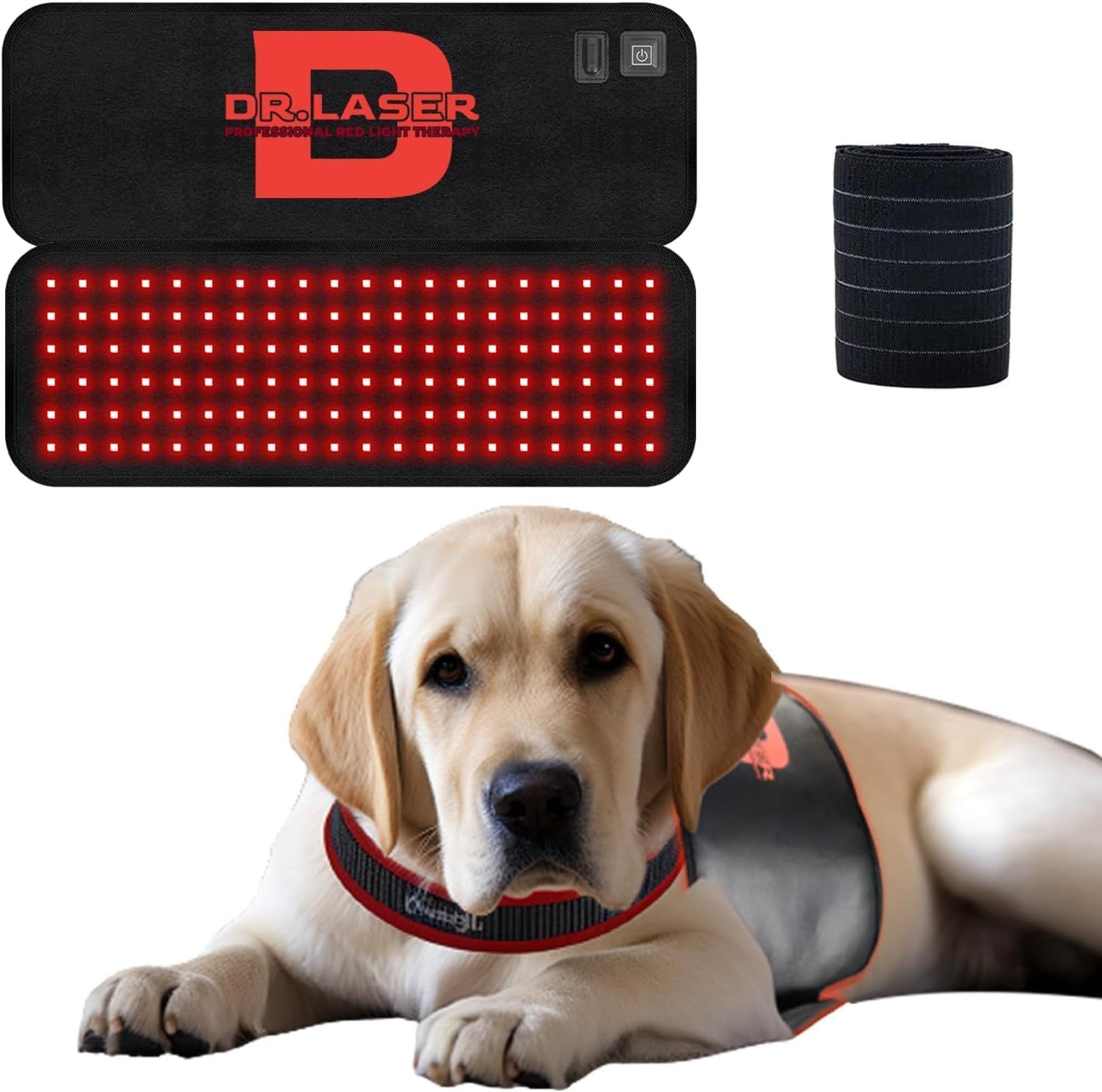 Red Light Therapy Belt for Pets,Portable Wearable Red Light Therapy Device for Dogs Pain Relief Tissue Repair Muscle & Joint Pain