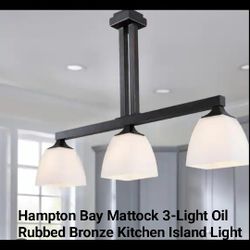 Brand New Hampton Bay Mattock 3 Light Kitchen Island 