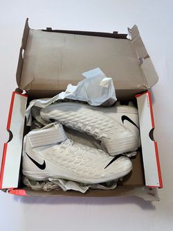 Size 17 Nike Football Cleats White High-Top