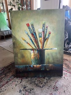 Large 40”x30” textured Canvas Wall Art