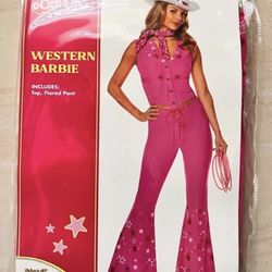 Adult Western Barbie Costume-Medium