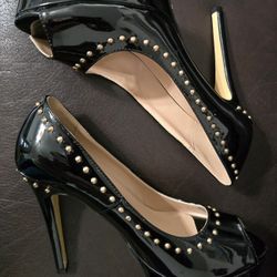 Zapatos De Tacon Alto Sexy Para Mujer,  Con Plataforma Abierta Medida 9 Color Negro 