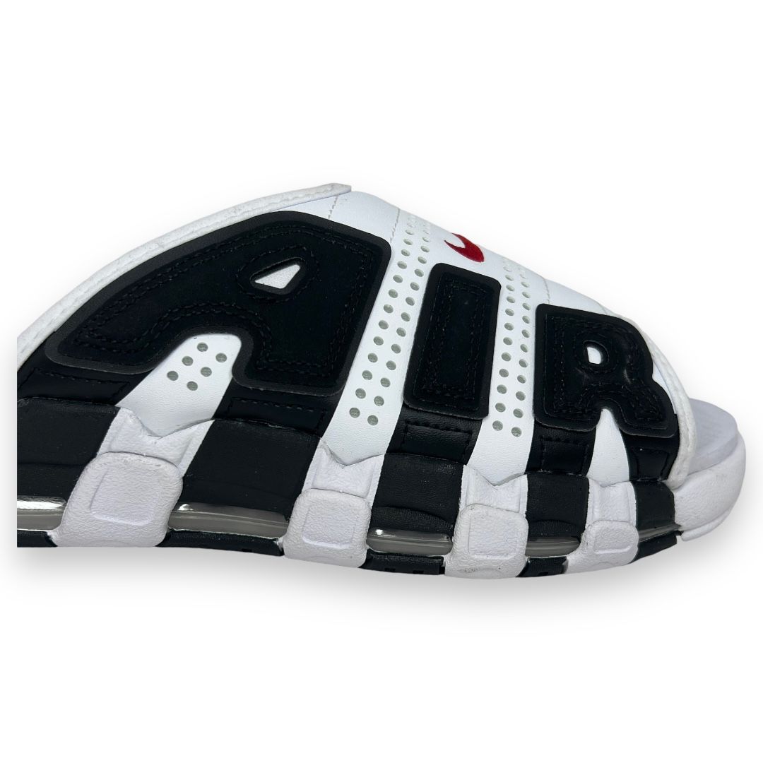 Nike Air More Uptempo Slides White Red Black FB7815 100 Men's Size 10