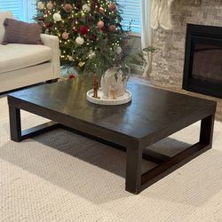 Rectangular Solid Wood Coffee Table 