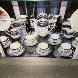 Japan Dragon ware Victora Hand painted China 21 Piece Tea Set