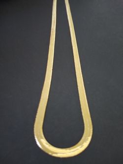 Gold 18k Plated Flat Necklace Chain