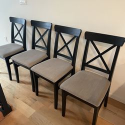 4 IKEA Ingolf Dining Chairs 