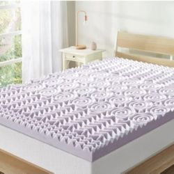 New In Box! Mellow 3-Inch Memory Foam Mattress Topper Twin Size, Lavender Infused
