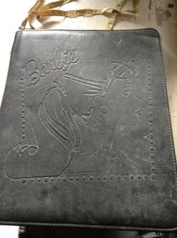 Leather barbie stationary book