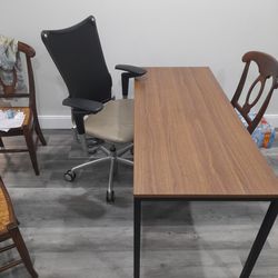 Aluminum Office Chair And Table 