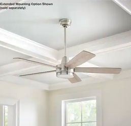 Smart Ceiling Fan - Hampton Bay 54 Inch Brushed Nickel - Open Box