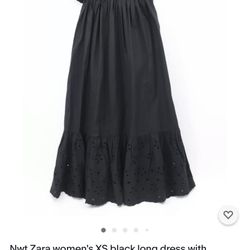 Zara Black Long Dress xs/small 