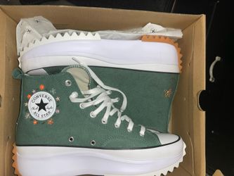Converse All star Hike Green Floral Design