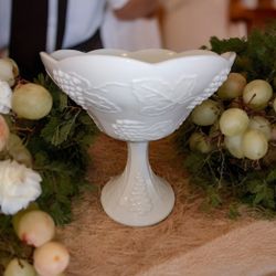 Vintage Indiana Glass Company Harvest Open Compote 1960's