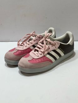 Adidas Unisex Velosamba Leather Cycling Shoes, Size 12, Charcoal/ White/Pink