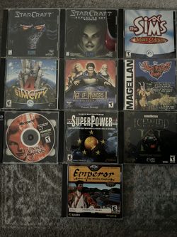 12 PC Computer games StarCraft Sims Simcity