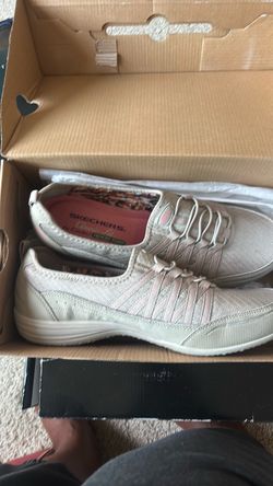 Skechers Classic Fit Air-Cooled Memory Foam | Pink & Gray