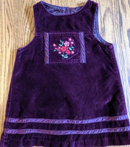 Maggie & Zoe Girls 18M Purple Sleveless Jumper Dress