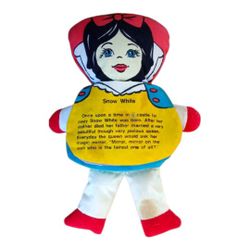 Vintage Disney Snow White Plush Storybook Cloth 11” Multi-Face Stuffed Doll 