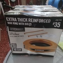 New In The Box Extra Thick Reinforced Wax Ring with Bolts