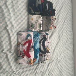 Baby Pajamas - 6 Shorts Sleeves, 4 Sesame St , Mickey Onesies- 12-18 Months, 24 Months