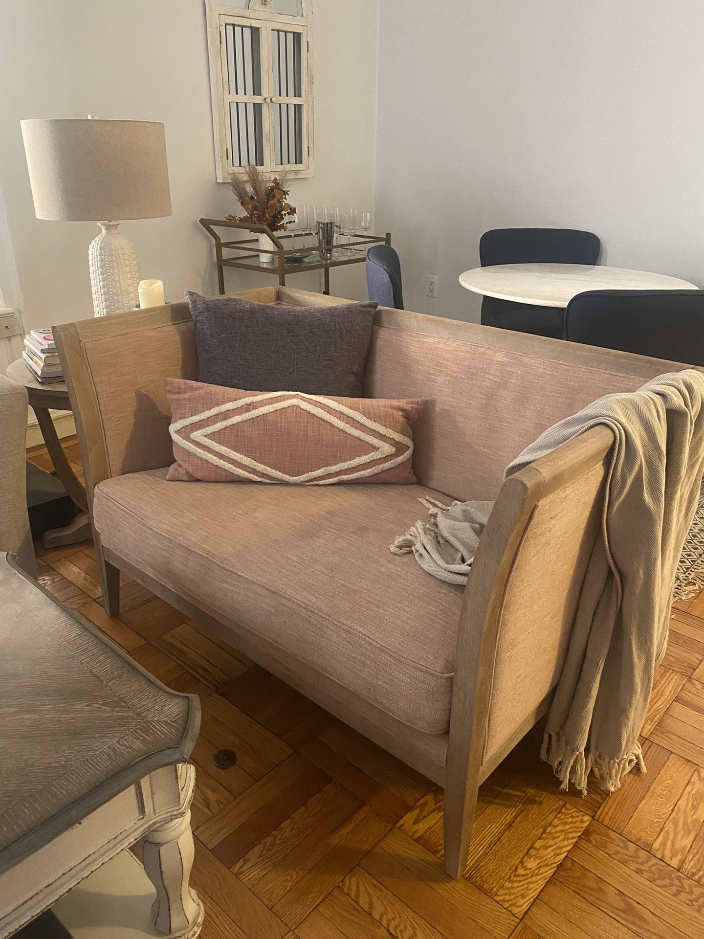 Light pink loveseat!