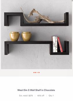West Elm S Wall Shelf in Chocolate- Set of 2