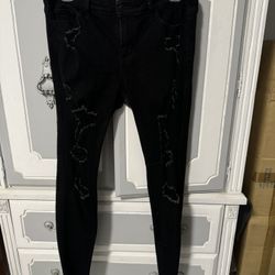 Hollister Black Distressed Jeans