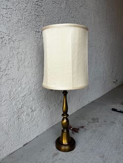 Vintage Rembrandt Brass Table Lamp 34” | Original Shade | Working