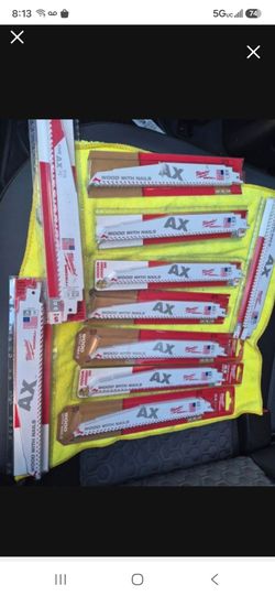 Milwaukee Sawzall Blades paquetes de 5 piezas cada uno en $15