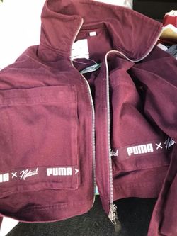 jean puma jacket size small