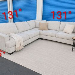 Extra Large Light Beige Sectional Couch Sofa