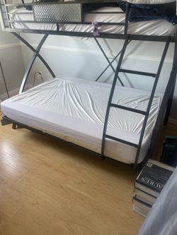 Twin/full bunk Bed Frame and mattresses