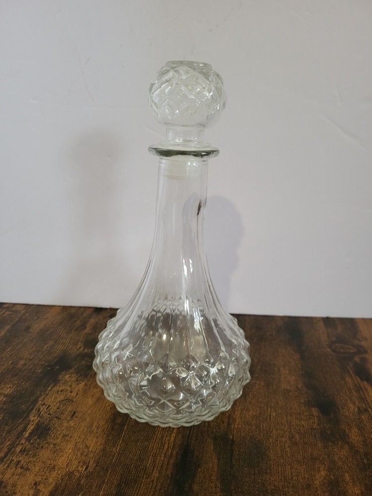 Vintage Jeannie Decanter Bottle Clear Glass