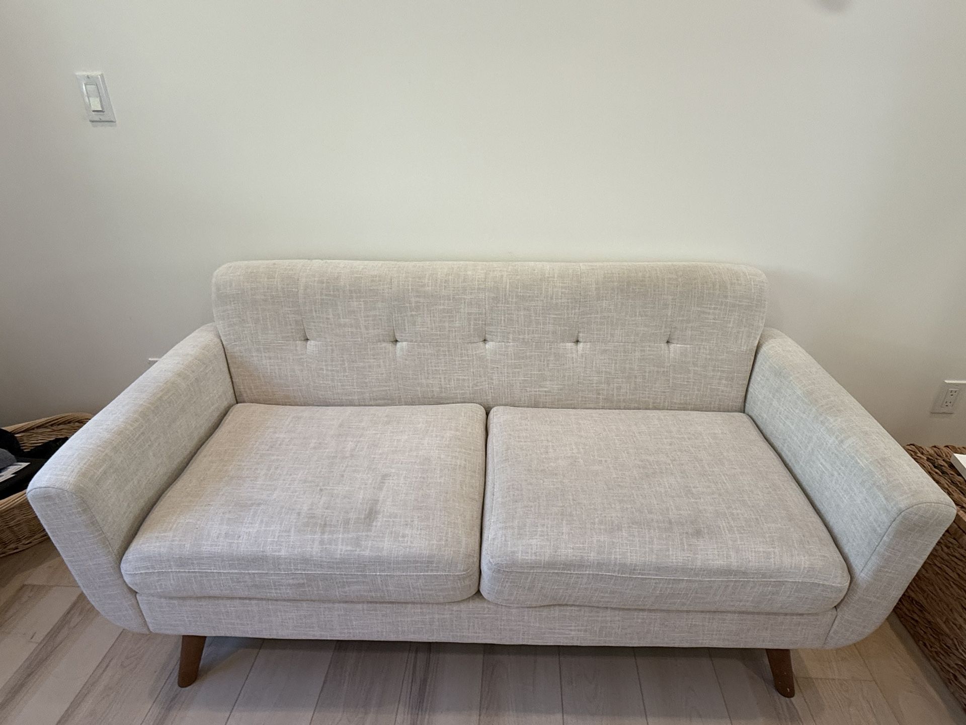 65 Inch Loveseat Sofa, Mid century Modern