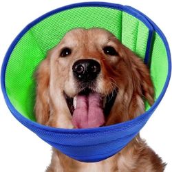 Extra Soft Dog Cone For Dogs Blue Size 9